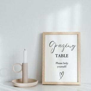 Poster Panneau de la table de pâturage minimaliste modern