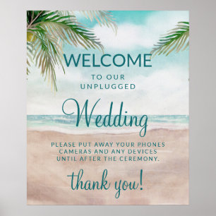 Poster Panneau de la table Mariage débranchée Island Bree