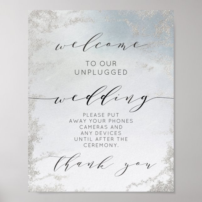 Poster Panneau de la table Mariage débranchée Ombre Dusty (Devant)