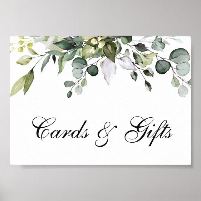 Poster Panneau de l'affiche Cartes et cadeaux d'aquarelle (Devant)