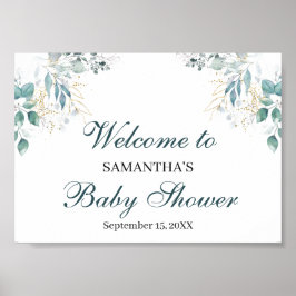 Poster Panneau de l'affiche de bienvenue du baby shower
