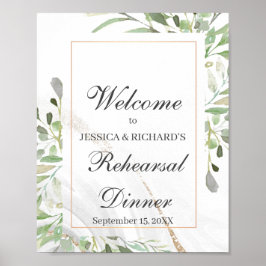 Poster Panneau de l'affiche de bienvenue du dîner de répé