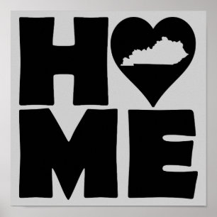 Poster Panneau de l'affiche de l'état du coeur du Kentuck