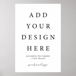 Poster Panneau de l'affiche verticale/portrait 24x36"