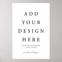 Poster Panneau de l'affiche verticale/portrait 24x36"