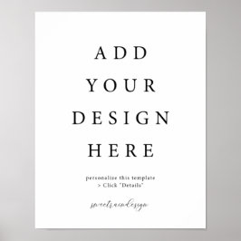 Poster Panneau de l'affiche verticale/portrait de 11x14 p