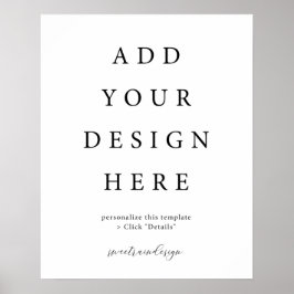 Poster Panneau de l'affiche verticale/portrait de 16 x 20