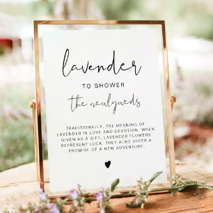 Poster Panneau de lancement de lavande de mariage, Envoi