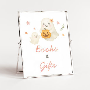 Poster Panneau de livres et cadeaux Little Boo Halloween