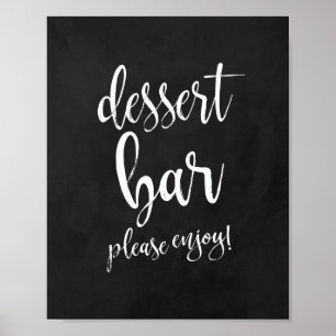 Poster Panneau de mariage 8x10 pour buffet de desserts