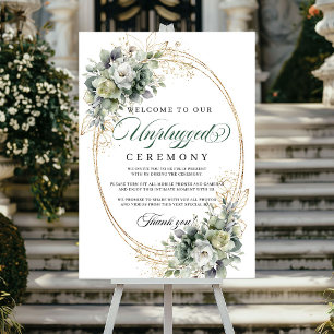Poster Panneau de mariage Bohemian Eucalyptus Unplugged O