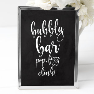 Poster Panneau de mariage Bubbly Bar Chalkboard 8x10