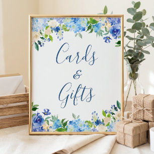 Poster Panneau de mariage Cartes et Cadeaux Fleur de Hort