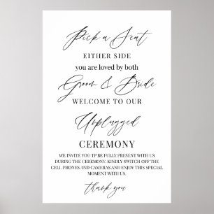 Poster Panneau de mariage – Choisissez un siège, pas un c