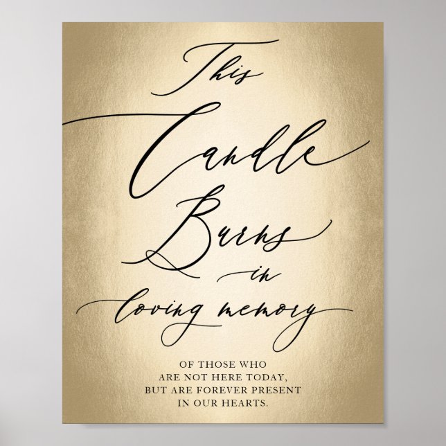 Poster Panneau de mariage en écriture calligraphique À la (Devant)