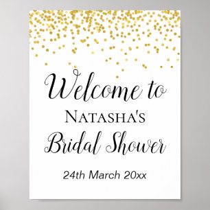 Poster Panneau de Mariage en Or - Panneau de Baby Shower