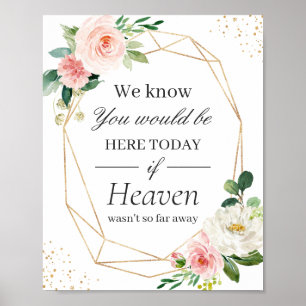 Poster Panneau de mariage 'En souvenir affectueux' Élégan