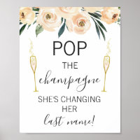 Panneau de mariage floral crème en verre