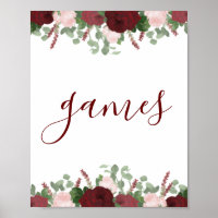 Panneau de Mariage Floral Rose Pâle Bourgogne