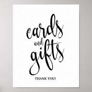 Poster Panneau de mariage noir et blanc 8x10 Cartes et Ca