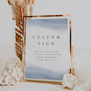 Poster Panneau de mariage personnalisé 8x10 couleur d'eau