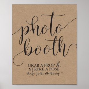 Poster Panneau de mariage Photobooth - Prenez un accessoi