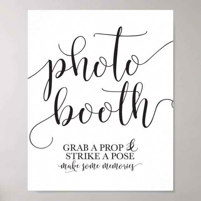 Poster Panneau de Mariage Photobooth - Prenez un Accessoi (Devant)