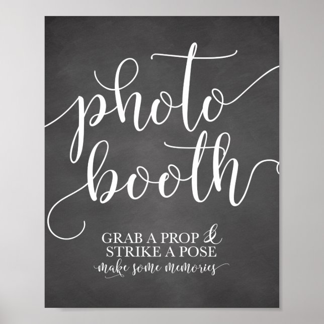 Poster Panneau de mariage Photobooth - Prenez un accessoi (Devant)