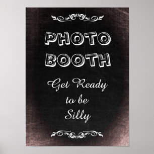 Poster Panneau de mariage pour Photobooth, style ardoise