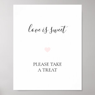 Poster Panneau de mariage pour table de desserts simple R