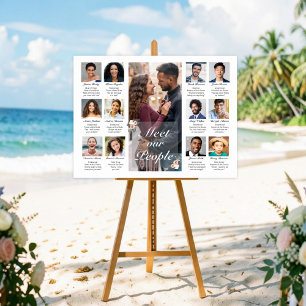 Poster Panneau de mariage 'Rencontrez nos proches'