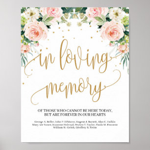 Poster Panneau de mariage rustique bohème en souvenir aim