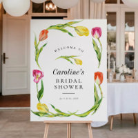 Panneau de mariage tulipe fleur élégante de printe
