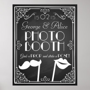 Poster Panneau de montage photo mariage personnalisé