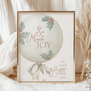 Poster Panneau de naissance de ballon vintage Holly Telle
