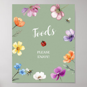 Poster Panneau de nourriture pour fête de baby shower Wil