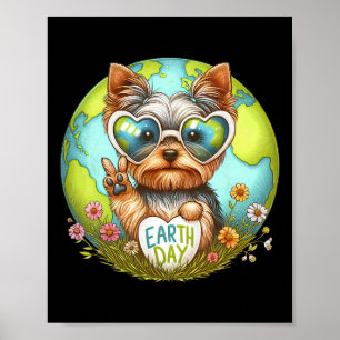 Poster Panneau de Paix Main Yorkshire Terrier Enfants Hom
