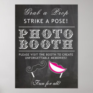 Poster Panneau de Photobooth - attrapez un accessoire tab