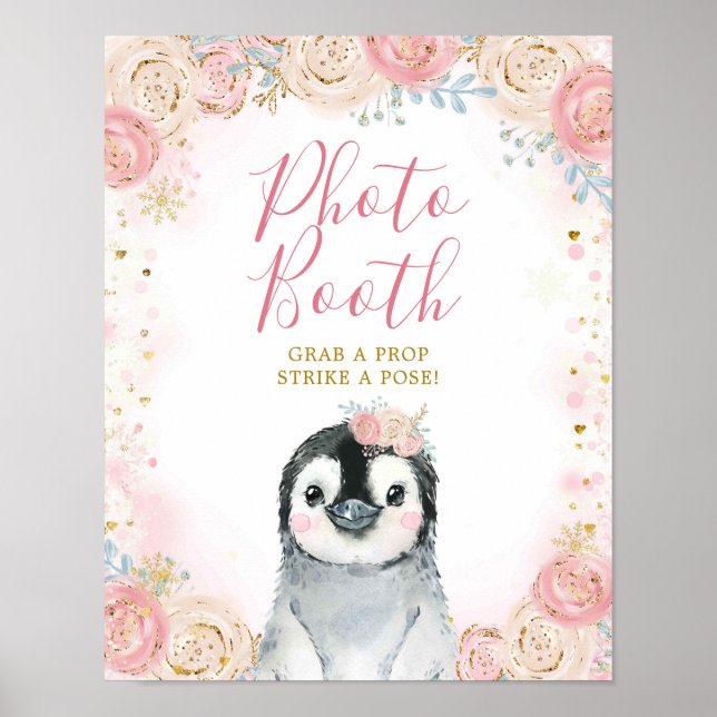 Poster Panneau de photomaton Flocon de neige hiver Mancho (Devant)