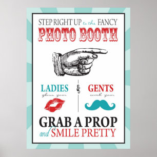 Poster Panneau de Photomaton pour Anniversaire Carnaval C