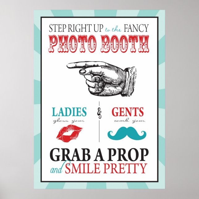 Poster Panneau de Photomaton pour Anniversaire Carnaval C (Devant)