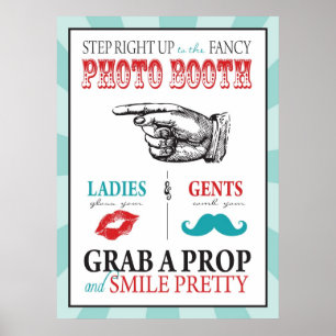 Poster Panneau de Photomaton pour Anniversaire de Carnava