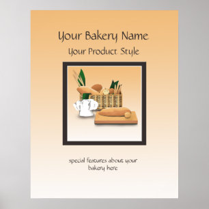 Poster Panneau de plancher de la boulangerie de pain