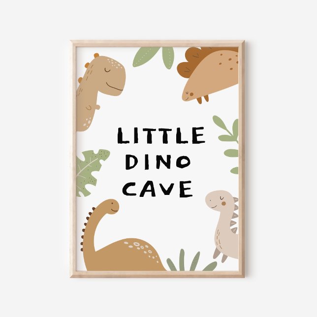 Poster Panneau de porte en dinosaure personnalisé pour la (Créateur téléchargé)