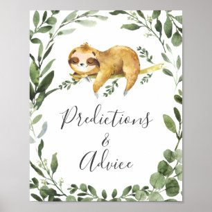 Poster Panneau de prévisions et de conseils du Baby showe
