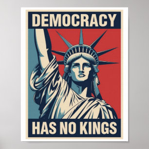 Poster Panneau de protestation de la démocratie n'a pas d