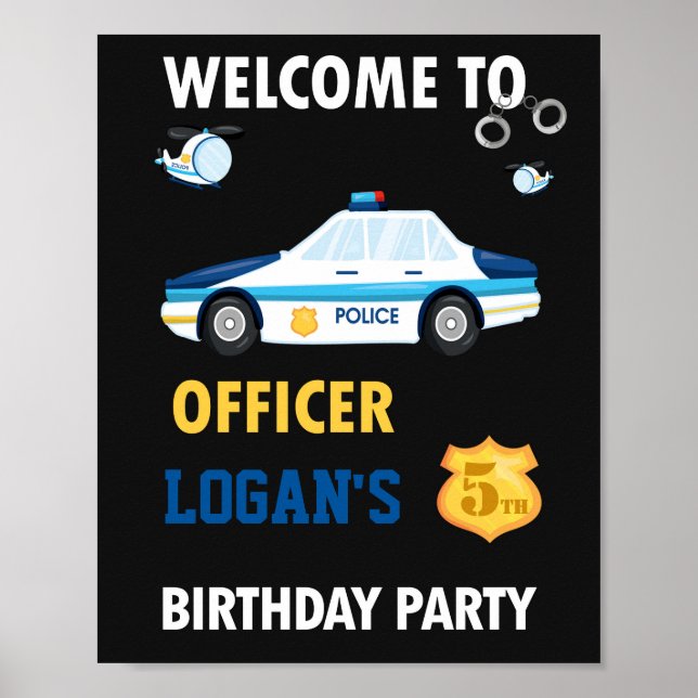 Poster Panneau de réception de la police (Devant)