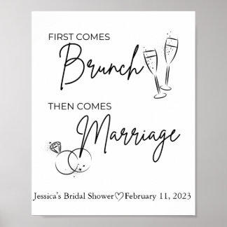 Poster Panneau de Réception de Mariage Brunch