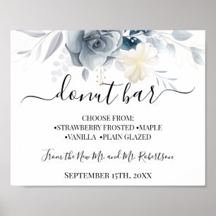 Poster Panneau de réception de mariage de la table Donut 