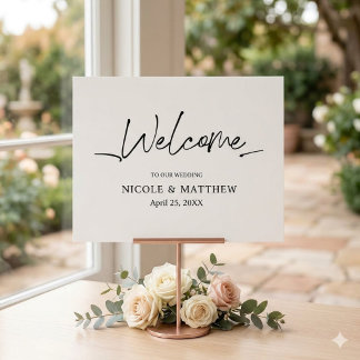 Poster Panneau de réception de mariage en calligraphie mo